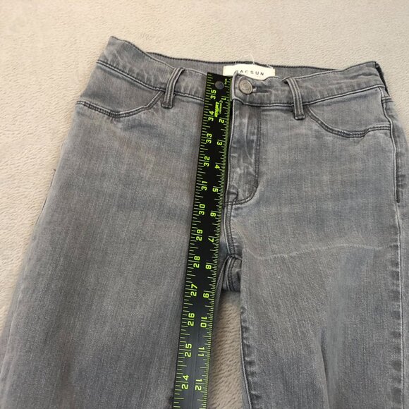 Pacsun Womens Jeans Size 24 Distressed Ankle Skinny Jeggings Frayed Hem Gray Y2K - Picture 6 of 15